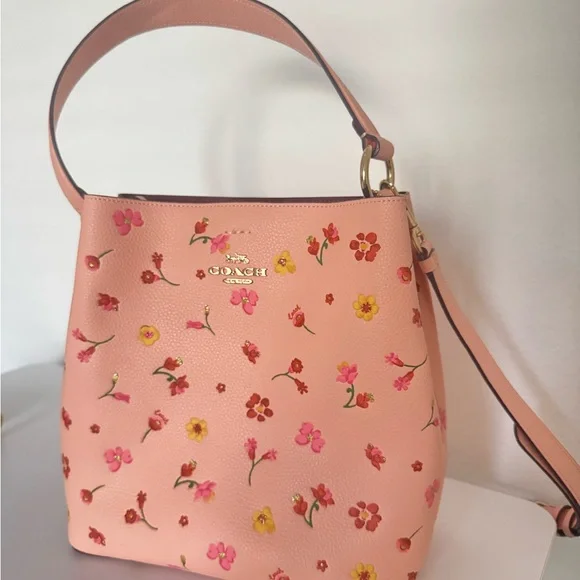 Coach Pink Floral Shoulder Bag - Picture 3 of 3